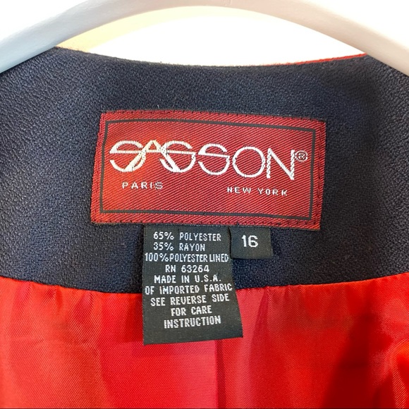 Vintage Red Sasson Paris New York Red Check Blazer - Picture 11 of 11